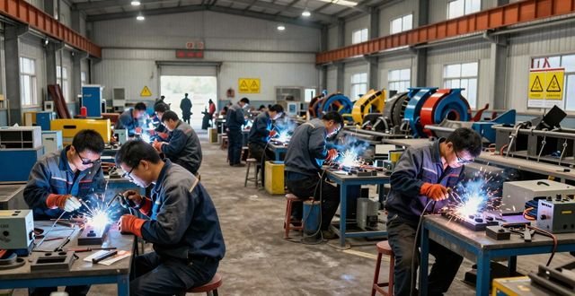 忙しいリベット締めと溶接のクラスに戻る-大連富泓機械有限公司