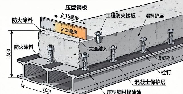 钢梁与混凝土连接抗剪栓钉的焊接_钢结构压型钢板楼板设计要点_压型钢板组合楼板施工步骤