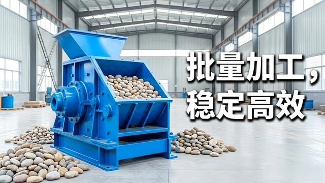小型砂石厂常用破碎机的日常铆焊保养_河卵石破碎设备_液压对辊破碎机
