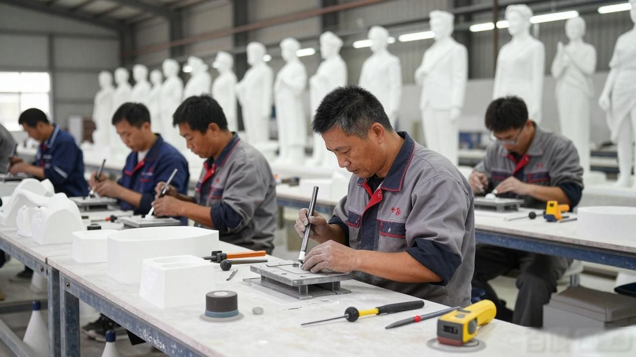 玻璃钢雕塑材料特性_玻璃钢雕塑制作工艺_金属艺术装置设计与制作中的铆焊工艺