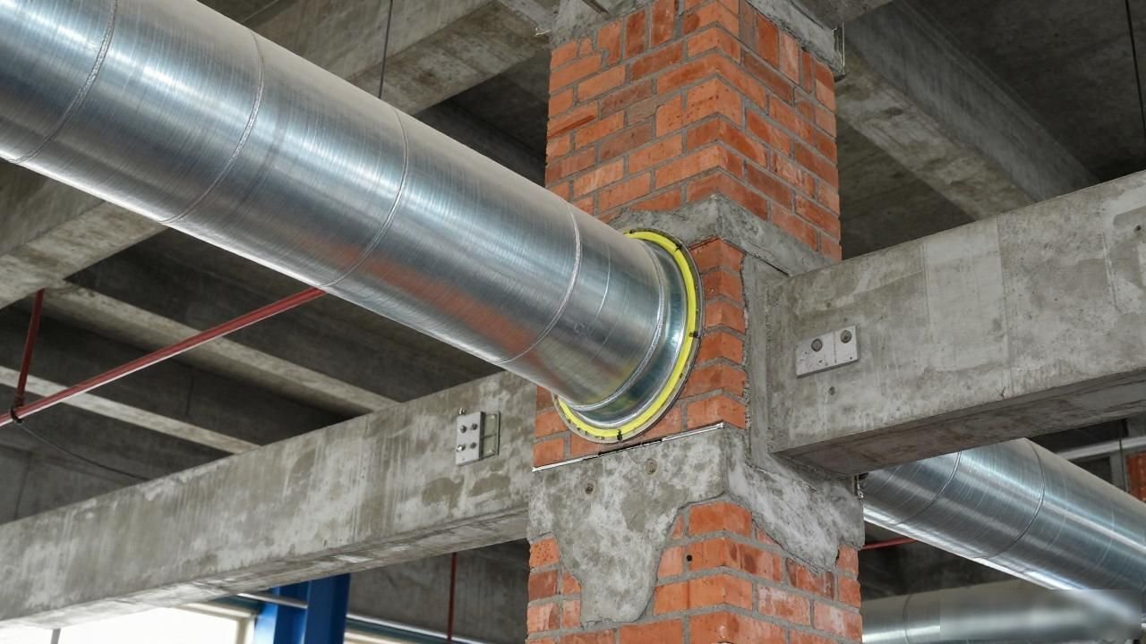 杭州通风管道加工_杭州排烟通风_厨房排油烟管道不锈钢内壁铆焊