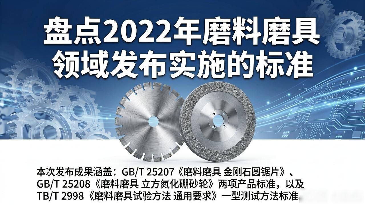 磨削加工行业标准汇总_磨料磨具行业2022年新标准_磨料磨具技术条件标准