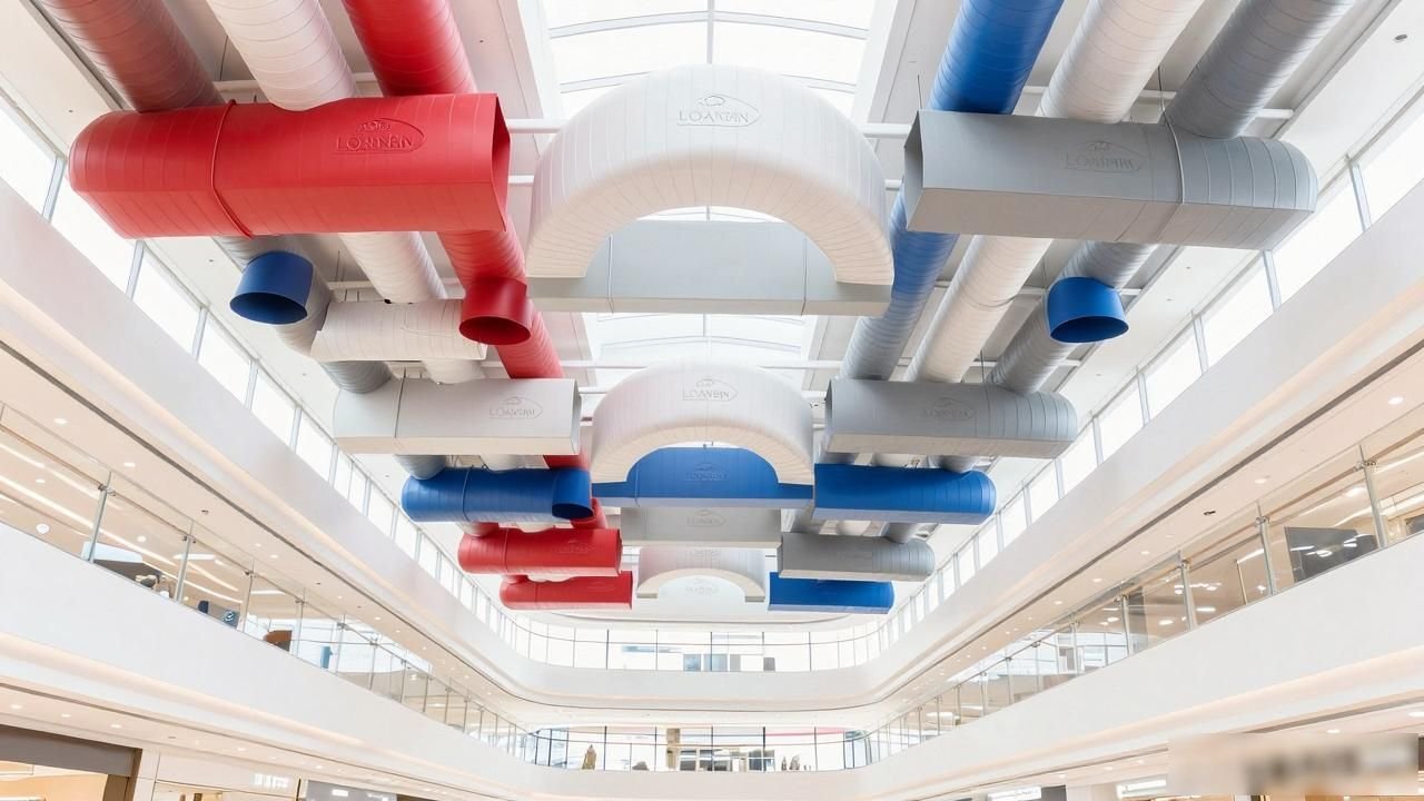 業務用換気空間を活性化するアズールバッグエアダクト#繊維織物エアダクトメーカー##バッグエアダクト#-大連富泓機械有限公司