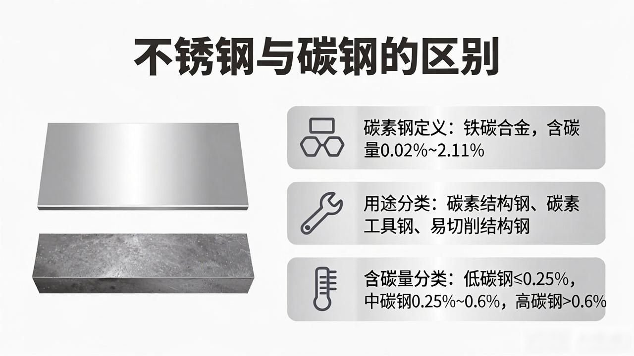 碳钢与不锈钢的区别_不锈钢加工与碳钢加工区别_碳钢的分类与特性