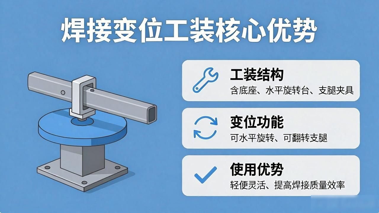 汽车起重机固定支腿内焊缝焊接变位工装_焊接变位工装夹紧机构_龙门起重机支腿与主梁连接处铆焊
