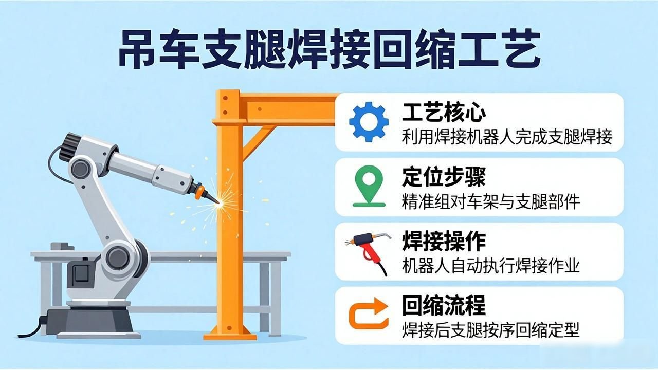 クレーンフレーム固定脚の溶接・引込み加工の製造方法-大連富泓機械有限公司