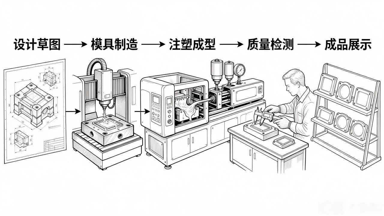 注塑成型工艺细节_定制塑料件生产流程_定制零件加工从设计到成品