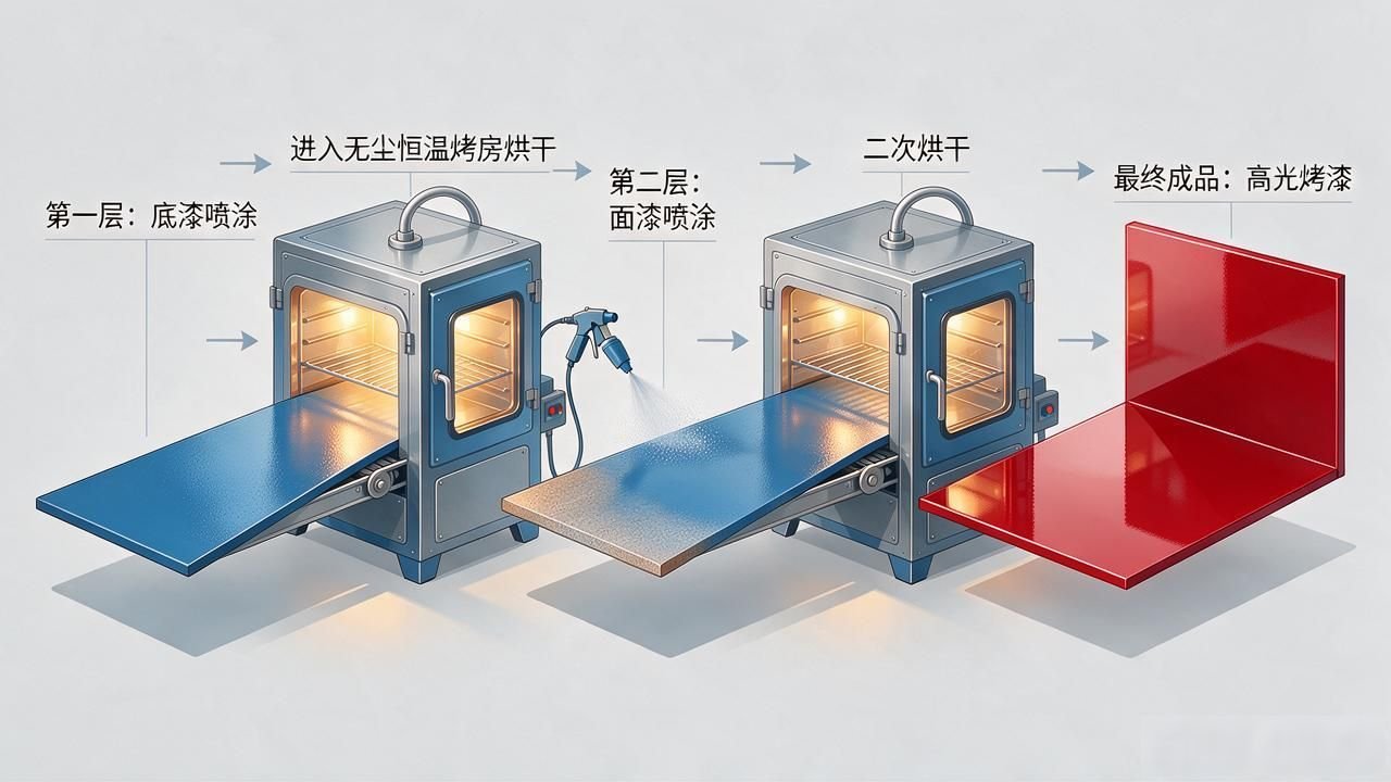 烤漆玻璃做法_高温烤漆工艺流程_提供烤漆房对铆焊件进行高温烤漆